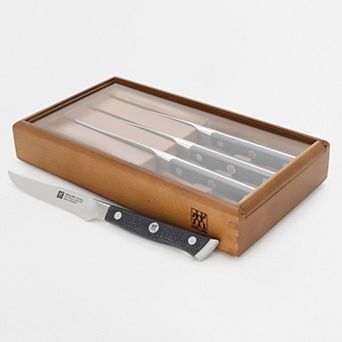ZWILLING Spectrum 4 pc Steak Knife Set with Wood Presentation Box