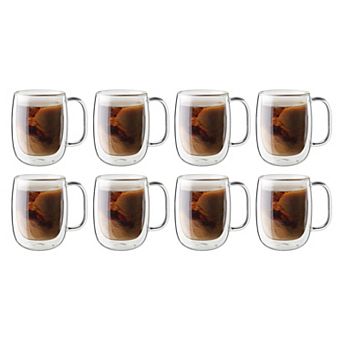 ZWILLING Sorrento Plus 8 pc Double-Wall Glass Coffee Mug Set