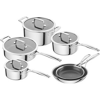 ZWILLING Peak 10 pc Stainless Steel Ceramic Nonstick Dual Performance Cookware Set