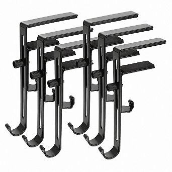 6 pc Heavy Duty 2-in-1 No Drill Adjustable Mantle Hanger Dual Hooks Holiday Decor