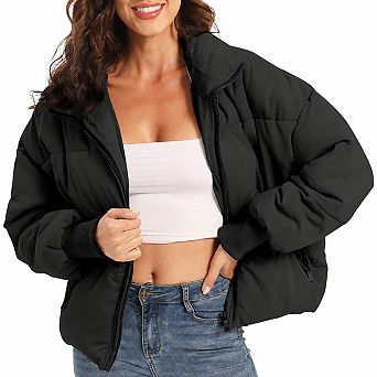 Women's Winter Puffer Jacket Warm Windproof Quilted Coat