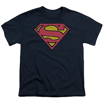 Superman Distressed Shield Short Sleeve Youth T-Shirt