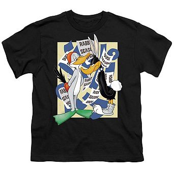 Looney Tunes Rabbit Season Duck Season Short Sleeve Youth T-Shirt