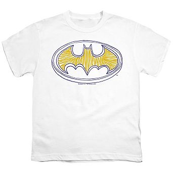 Batman Squiggly Symbol Short Sleeve Youth T-Shirt