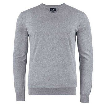 Cutter & Buck Mens Oakville Knitted V Neck Sweatshirt