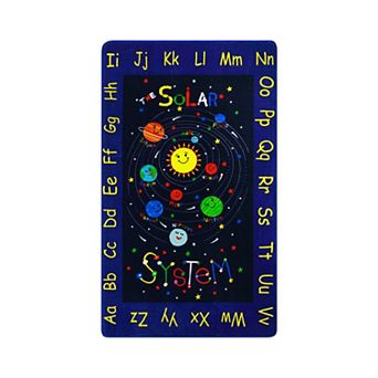 Kids Educational Area Rug Machine Washable Low-Pile Carpet for Playroom Bedroom