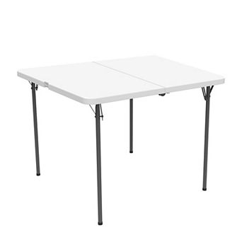 Decksplore 36 Inch Blow Molded Folding Table Compact Portable Fold Card Tables Desk for Home Patio