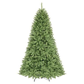 Unlit Artificial Christmas Tree, Classic Spruce‑Style Hinged Xmas Tree with Branch Tips