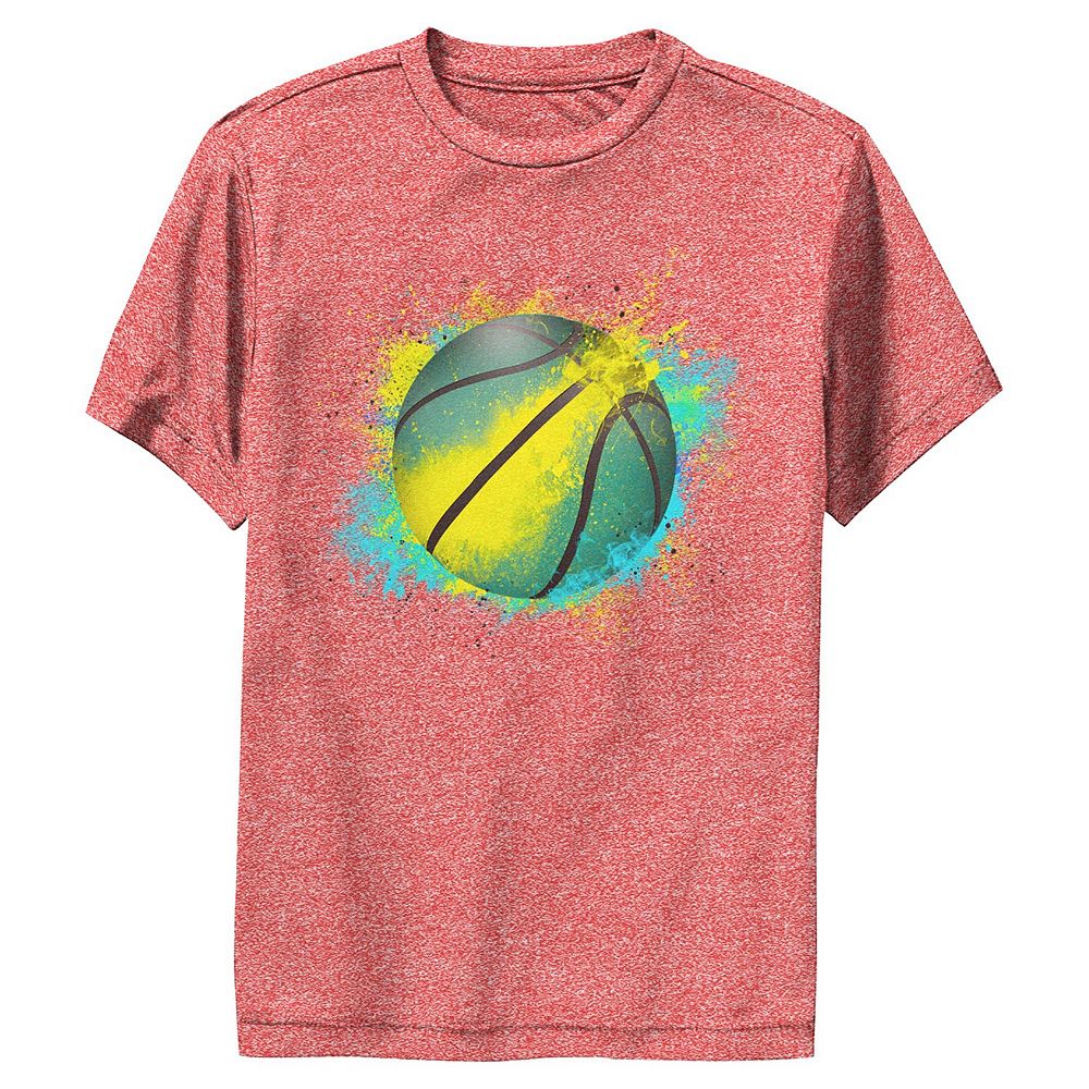 Boys 6-20 Basketball Splat Art Performance Tee