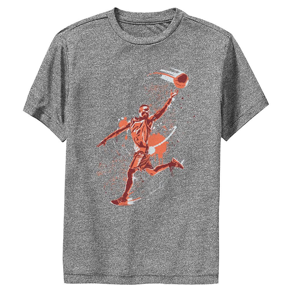 Boys 6-20 Basketball Splatter Art Performance Tee