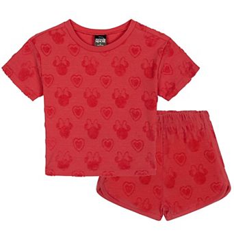 Disney's Minnie Mouse Loop Terry T-Shirt and Shorts Set
