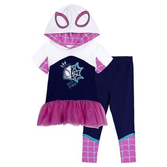 Marvel Spidey and His Amazing Friends Cosplay Hooded Tee and Leggings Set