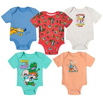 Nickelodeon The 90s 5-Pack Short Sleeve Bodysuits