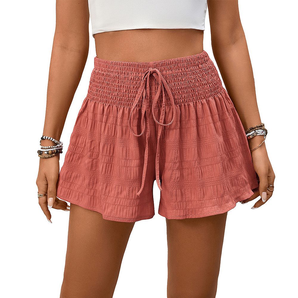 Women's Drawstring Waist Wide Leg Shorts Casual Bottoms