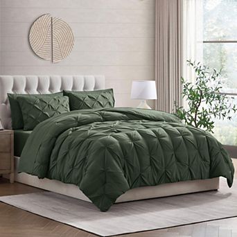 Empyrean Bedding Pinch Pleated Bed in a Bag, Microfiber Bedding set for All Season