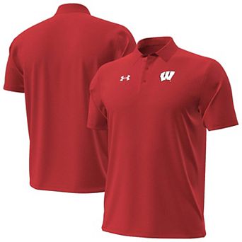 Men's Under Armour Red Wisconsin Badgers 2026 Sideline ArmourDry Polo