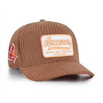 Men's '47 Brown Tampa Bay Buccaneers Throwback Corduroy Patch Hitch Adjustable Hat