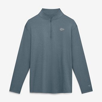 Men's Fanatics Gray Kansas City Chiefs Clutch Quarter-Zip Pullover