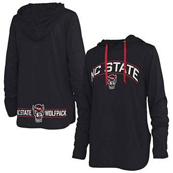 Women's Pressbox Black NC State Wolfpack Allie Long Sleeve Hooded T-Shirt