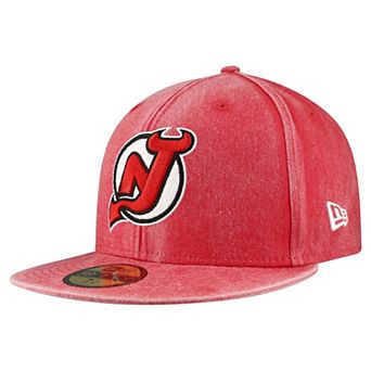 Men's New Era Red New Jersey Devils Washed 59FIFTY Fitted Hat