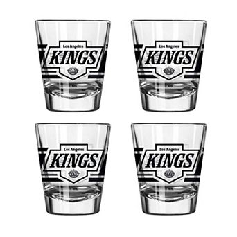 Logo Brands Los Angeles Kings Four-Piece Stripe Shot Glass Set