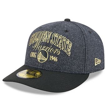 Men's New Era Charcoal/Black Golden State Warriors Faux Wool 59FIFTY Fitted Hat