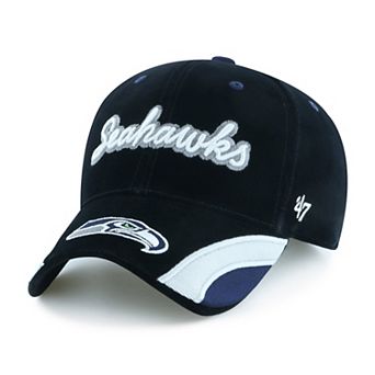 Women's '47 Black Seattle Seahawks Velvet Denim Script MVP Adjustable Hat