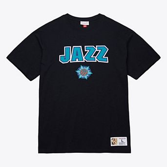 Men's Mitchell & Ness Black Utah Jazz Hardwood Classics Legendary Slub T-Shirt