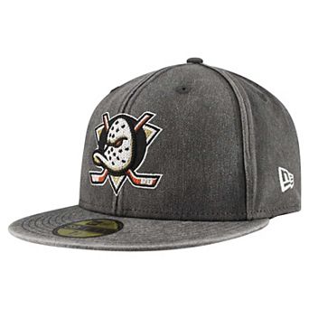 Men's New Era Black Anaheim Ducks Washed 59FIFTY Fitted Hat