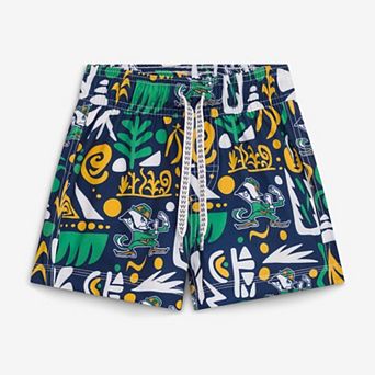 Toddler Wes & Willy Navy Notre Dame Fighting Irish Allover Print Swim Shorts
