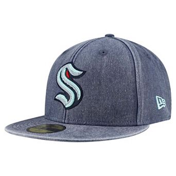 Men's New Era Navy Seattle Kraken Washed 59FIFTY Fitted Hat