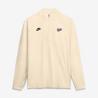 Men's Nike Cream Iowa Hawkeyes Stride Raglan Dri-FIT Half-Zip Pullover