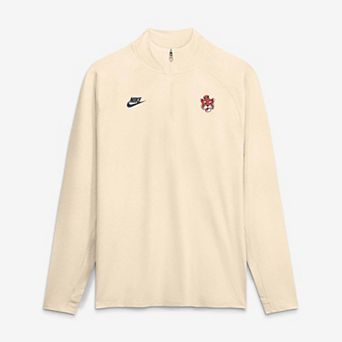 Men's Nike Cream Auburn Tigers Stride Raglan Dri-FIT Half-Zip Pullover