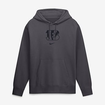 Men's Nike Anthracite Cincinnati Bengals Washed Club Fleece Pullover Sweatshirt