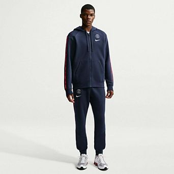 Men's Nike Navy Paris Saint-Germain Club Raglan Full-Zip Hoodie