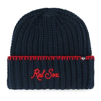 Women's '47 Navy Boston Red Sox Blanket Stitch Cuffed Knit Hat