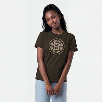 Women's Champion Brown Boston Bruins Fall Vibes T-Shirt