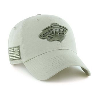 Men's '47 Cream Minnesota Wild OHT Tri-Hit Clean Up Adjustable Hat
