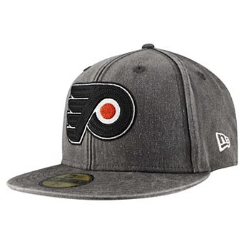 Men's New Era Black Philadelphia Flyers Washed 59FIFTY Fitted Hat