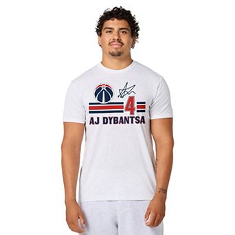 Unisex Homage AJ Dybantsa Ash Washington Wizards Signature Jersey Tri-Blend T-Shirt