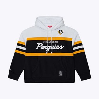 Women's Mitchell & Ness White/Black Pittsburgh Penguins Head Coach Hoodie