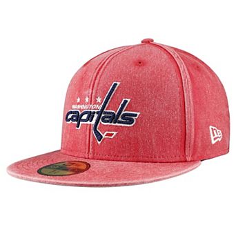 Men's New Era Red Washington Capitals Washed 59FIFTY Fitted Hat