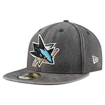 Men's New Era Black San Jose Sharks Washed 59FIFTY Fitted Hat