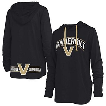 Women's Pressbox Black Vanderbilt Commodores Allie Long Sleeve Hooded T-Shirt