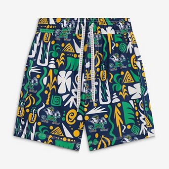 Youth Wes & Willy Navy Notre Dame Fighting Irish Allover Print Swim Shorts