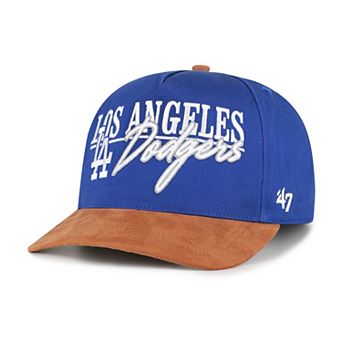 Men's '47 Royal/Light Brown Los Angeles Dodgers Scribe Line Hitch Adjustable Hat