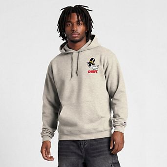 Men's Disney x Champion Oatmeal Kansas City Chiefs Powerblend Fullback Hoodie