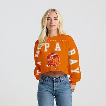 Women's Spirit Jersey Orange Tampa Bay Buccaneers Cropped Long Sleeve T-Shirt