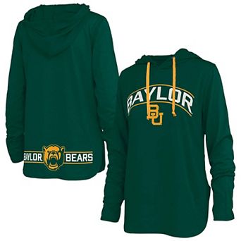 Women's Pressbox Green Baylor Bears Allie Long Sleeve Hooded T-Shirt