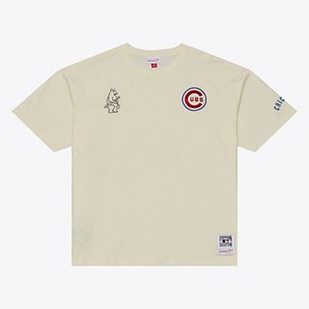 Men's Mitchell & Ness Cream Chicago Cubs Heritage Hues Oversized T-Shirt